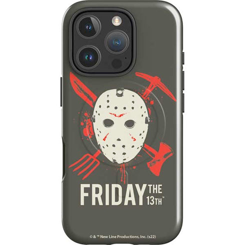 Warner Bros Friday the 13th Jason Voorhees Mask iPhone 16 Pro Magsafe Impact Case